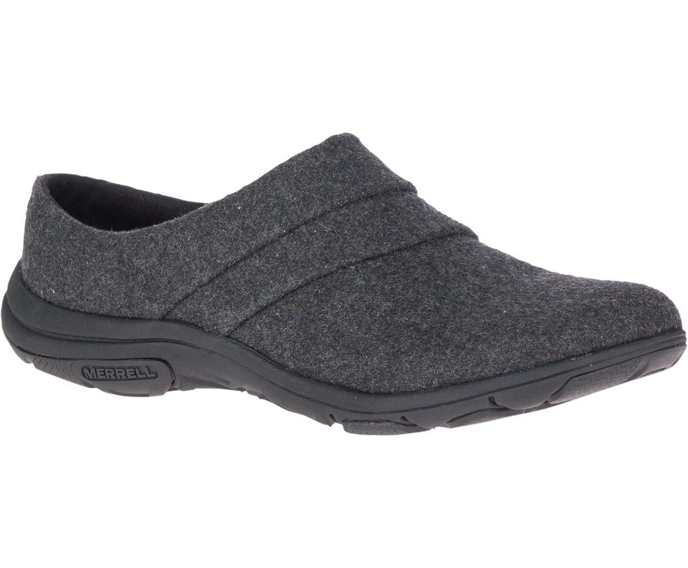 Merrell Slip Ons Black - Dassie Stitch Slide Wool - Womens 62NEQTDPG